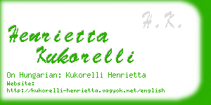 henrietta kukorelli business card